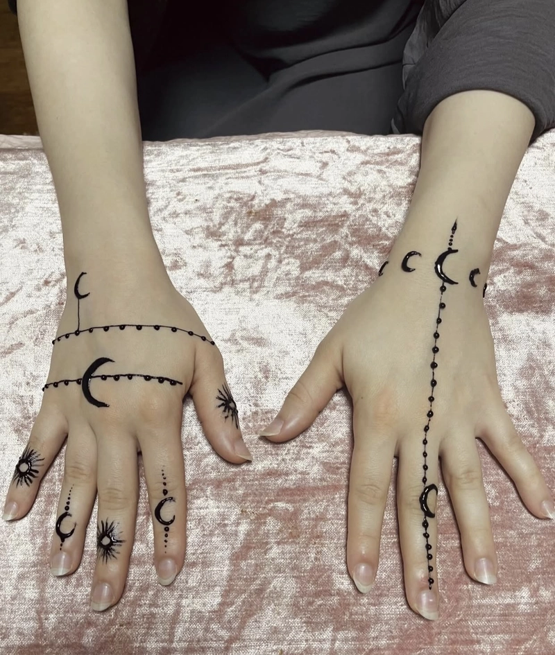 easy jewellery mehndi design