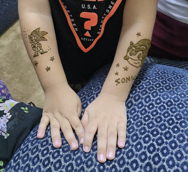 easy mehndi designs for kids hands