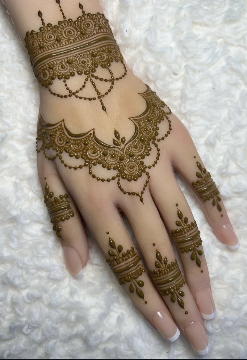 easy western mehndi design