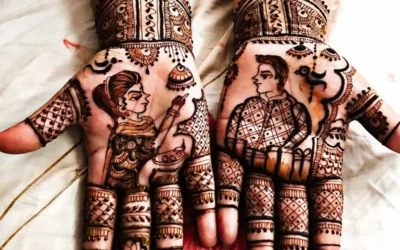 front hand arabic unique mehndi