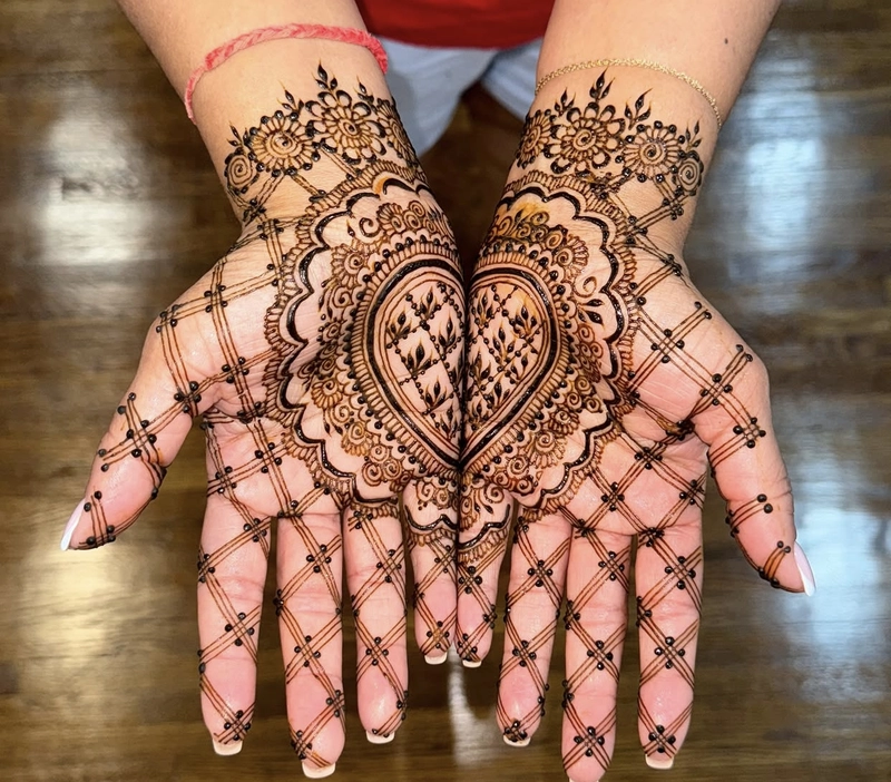 front hand checks mehndi design_