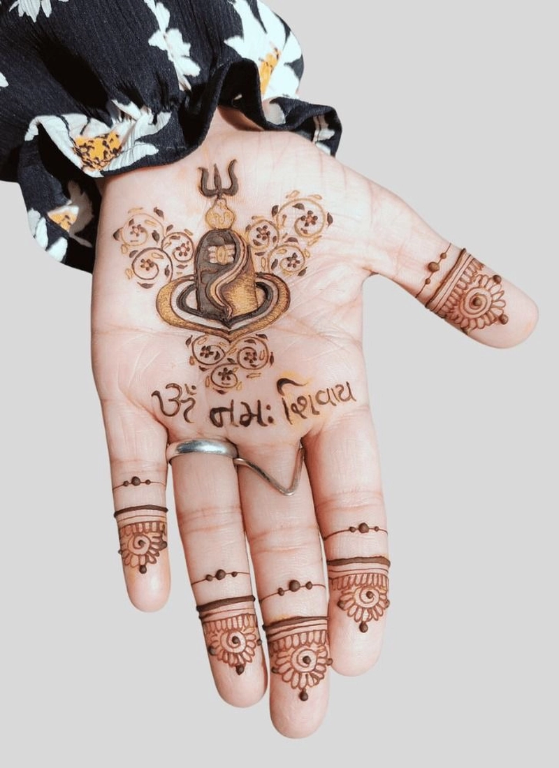 front hand mehndi design for sawan