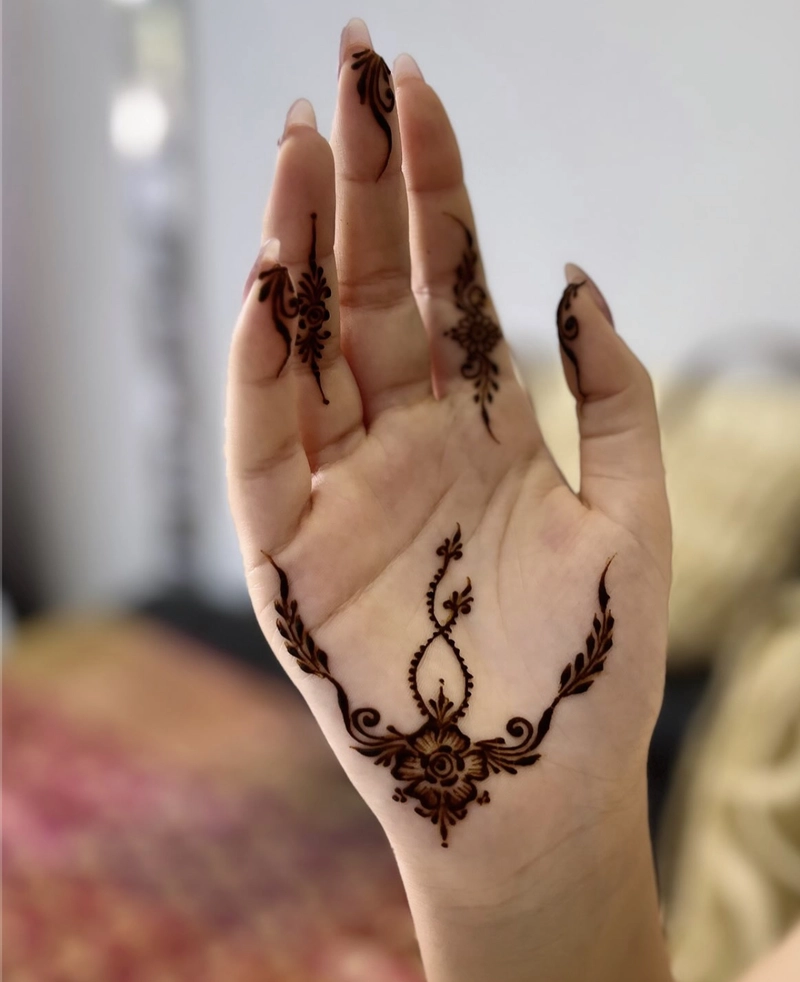front hand western mehndi