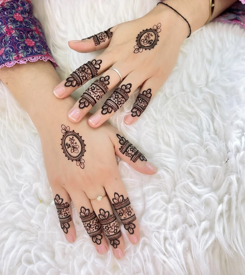gol mehndi design photo full hand