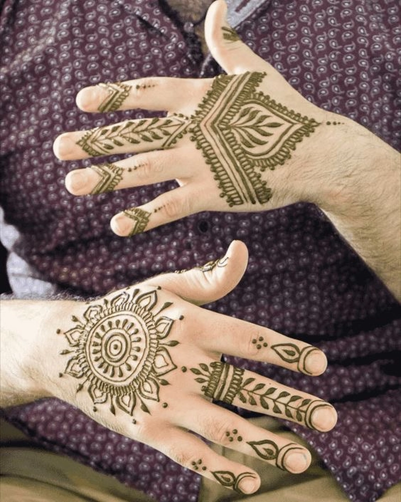 groom mehendi design