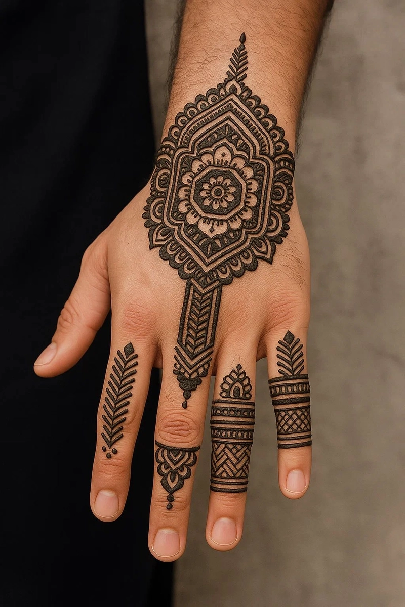 groom mehendi poses