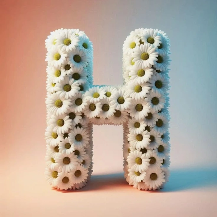 h lettered whatsapp dp
