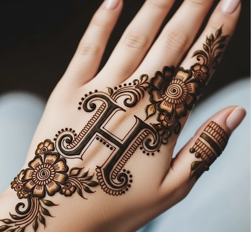 h name mehndi design images