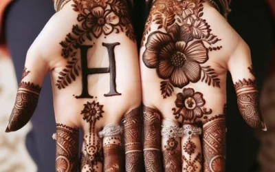 h tattoo mehndi design
