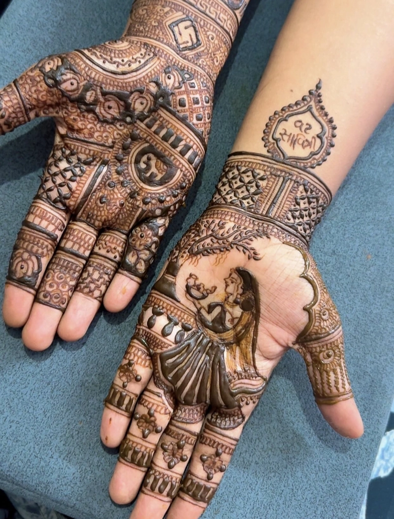 happy vat savitri mehndi design