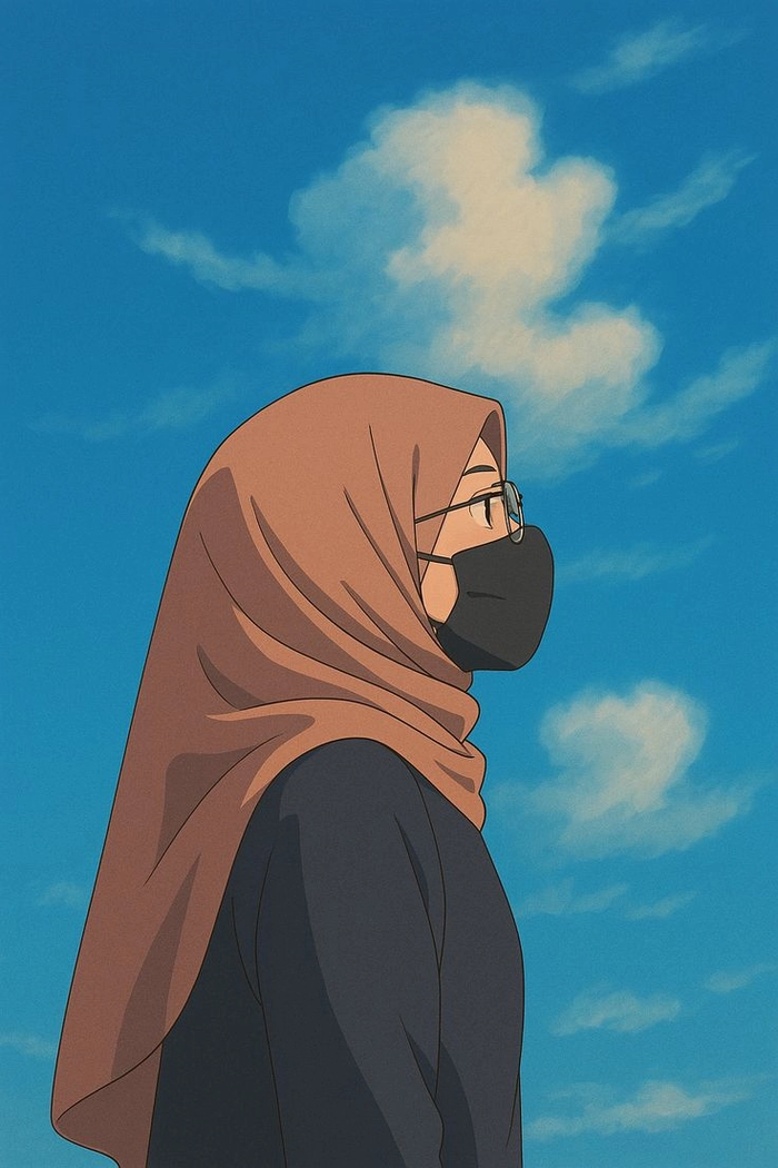 hijab dp pic cartoon