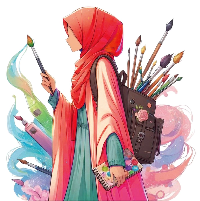 hijab girl and boy dp for instagram cartoon