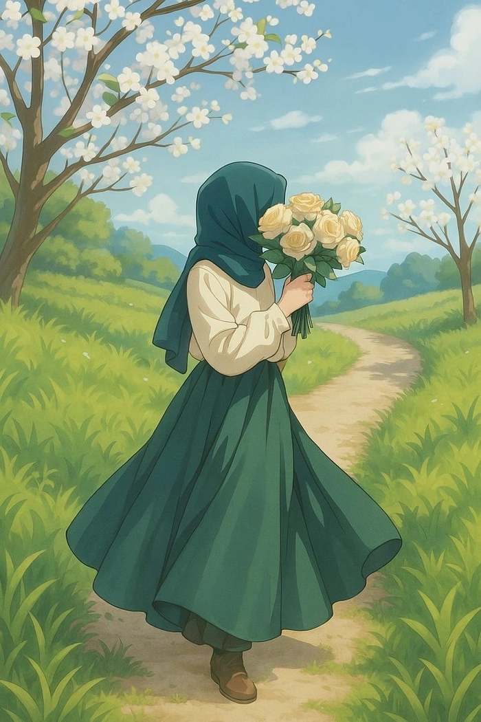 hijab girl dp for instagram cartoon