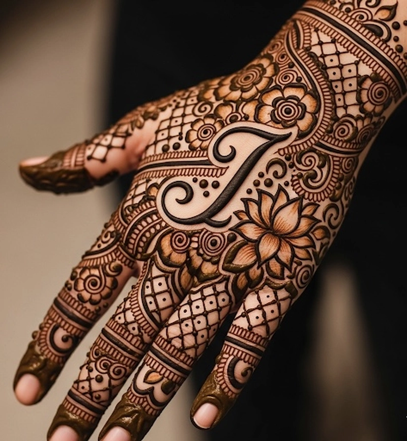 i mehndi design simple pic