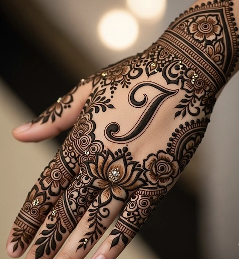 i name tattoo mehndi design photo