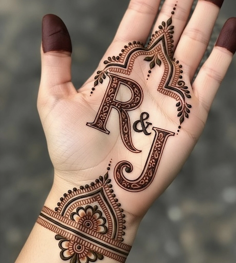 j and r mehndi design