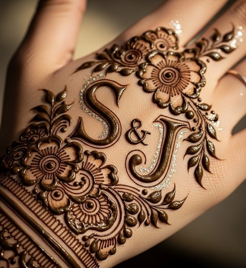 j and s mehndi design