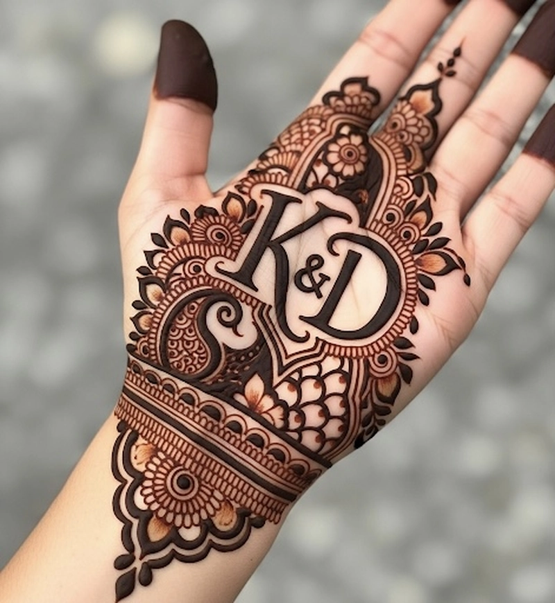kd name mehndi design