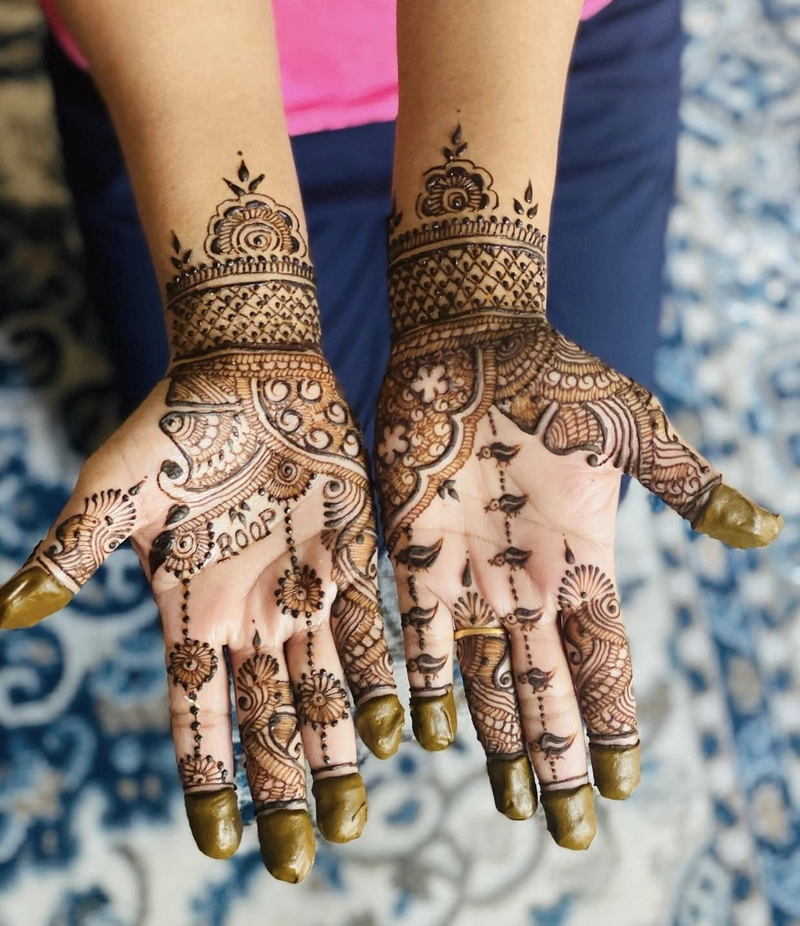 latest mehndi designs for sawan