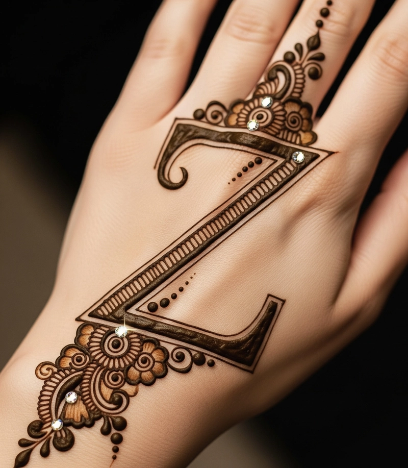latest z mehndi design