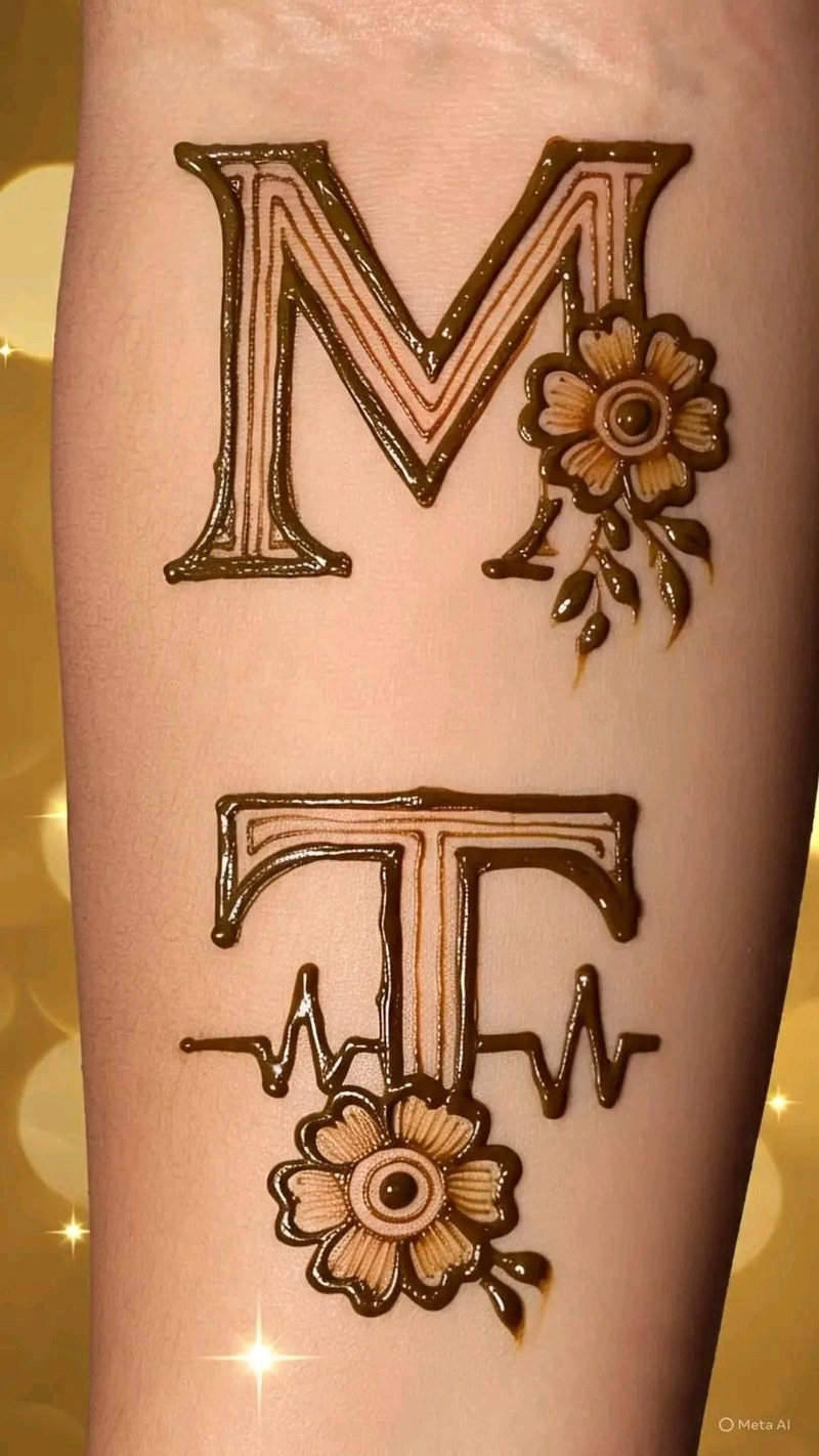 m and t mehndi design
