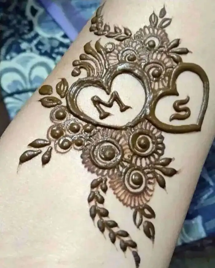 m name mehndi design simple simple and beautiful