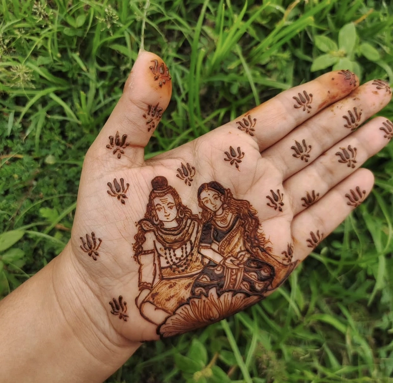 mahadev ki mehndi design