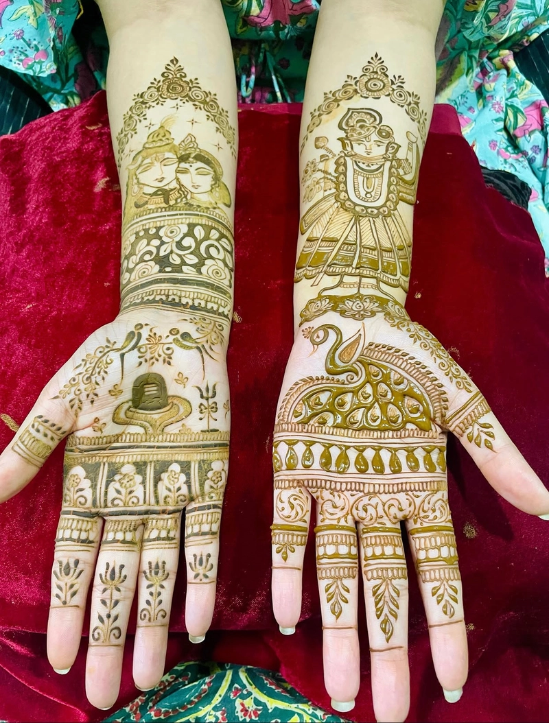 mahadev mehndi designs
