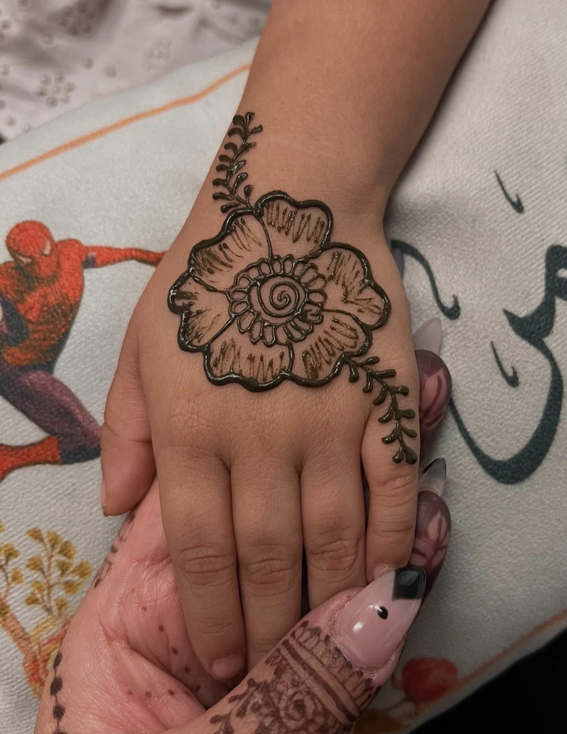 mehndi design back hand for kids