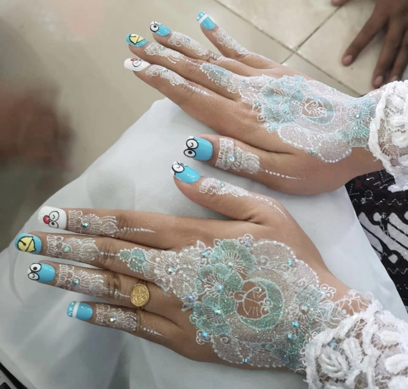 mehndi design doraemon