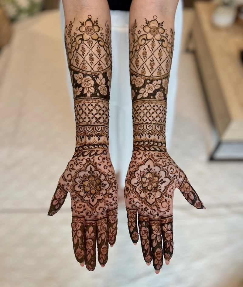 mehndi design dulha dulhan full hand
