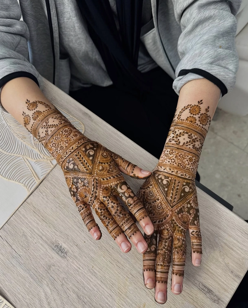 mehndi design dulhan full hand arabic