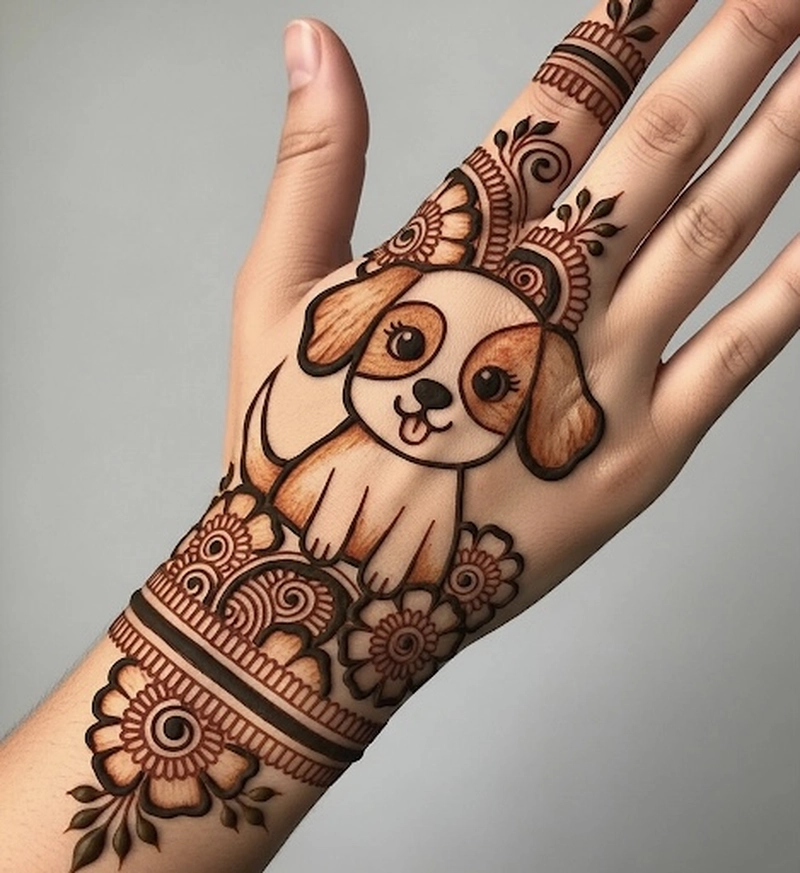 mehndi design for dog
