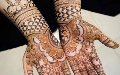 mehndi design front hand circle