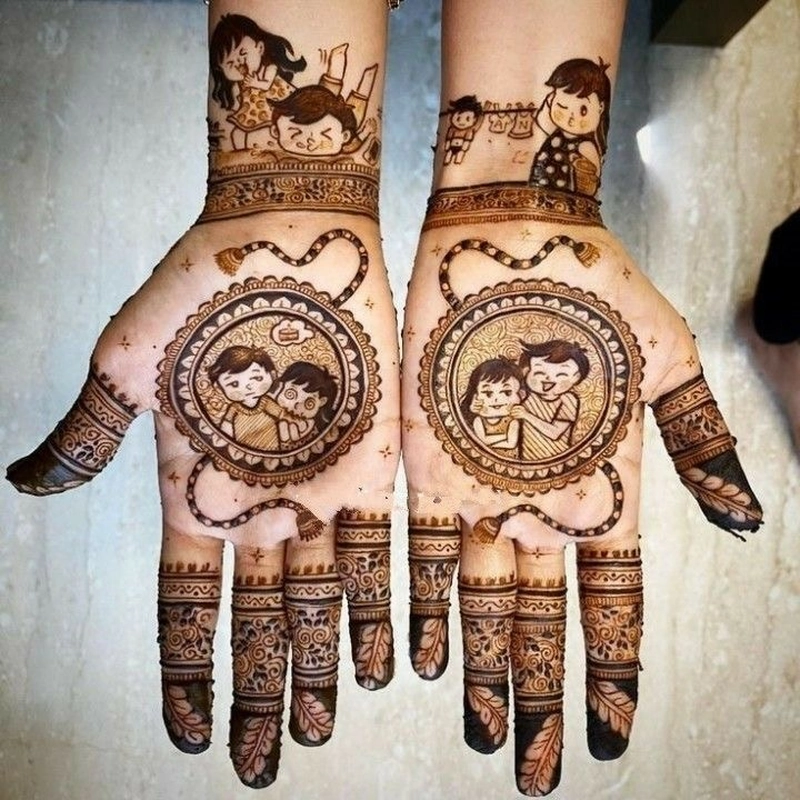 mehndi design in raksha bandhan