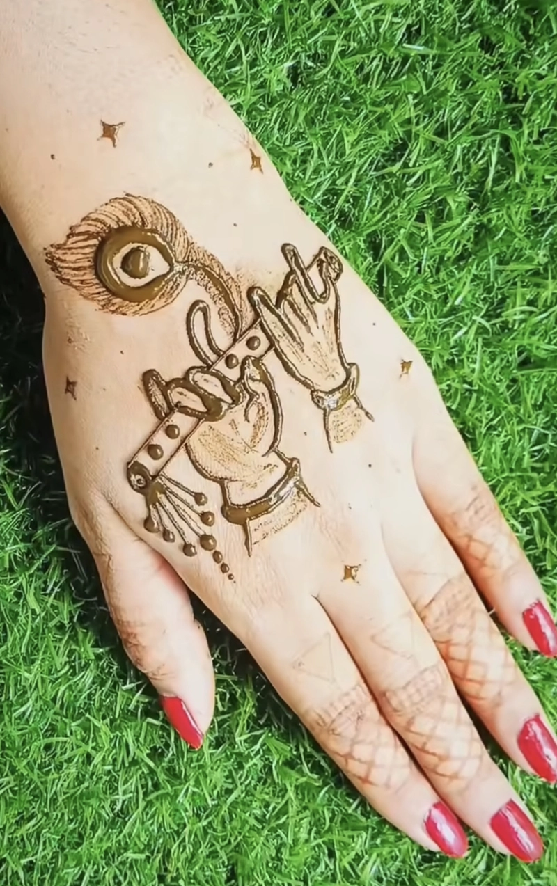 mehndi design janmashtami