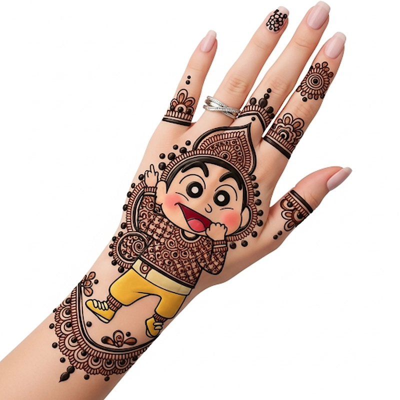 mehndi design of shin chan