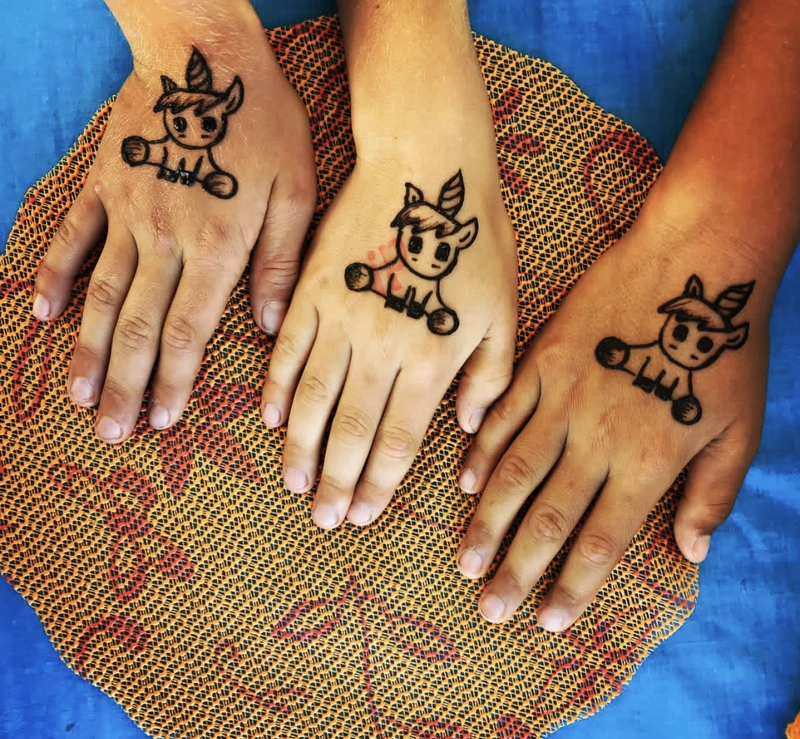 mehndi design of unicorn