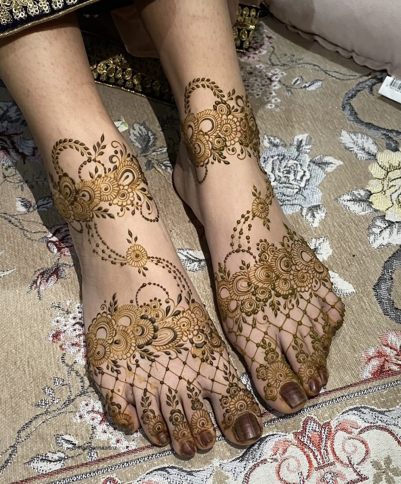 mehndi design pair ka easy