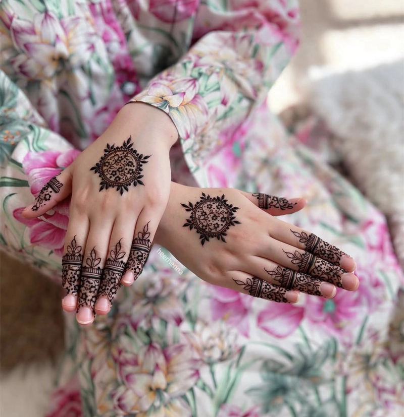 mehndi design photo gol tikki