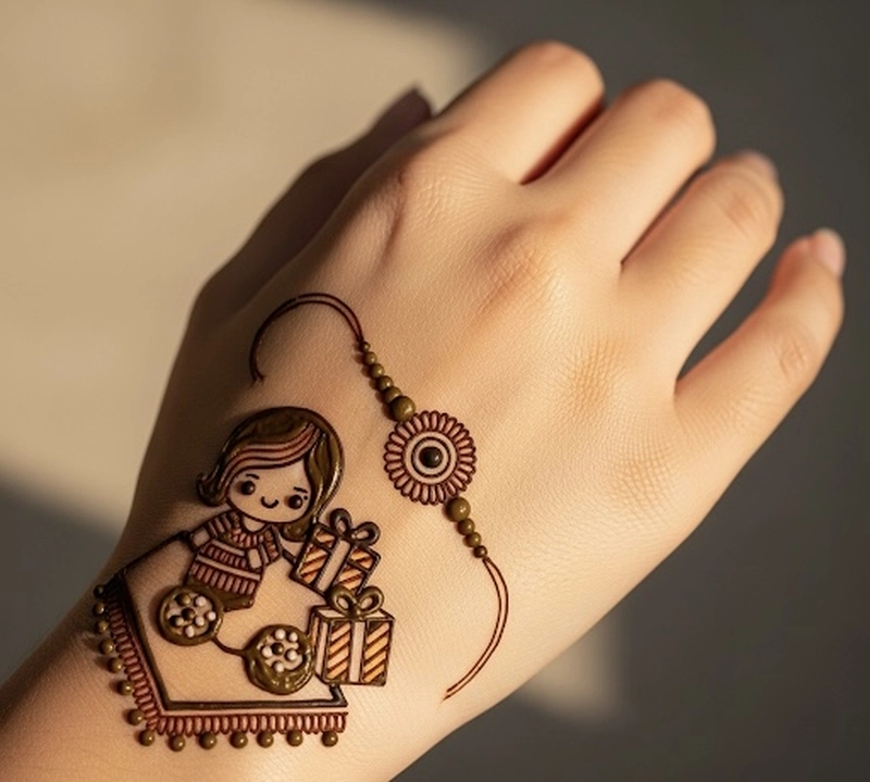 mehndi design raksha bandhan easy