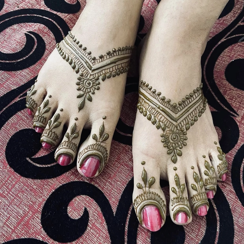 mehndi design simple pair ka easy
