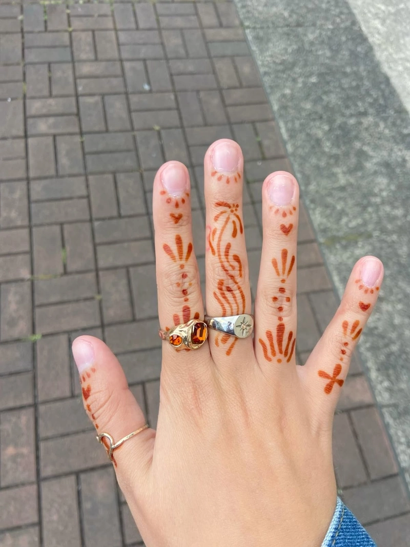 mehndi design ungli par