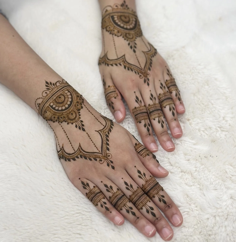 mehndi design upper hand full hand