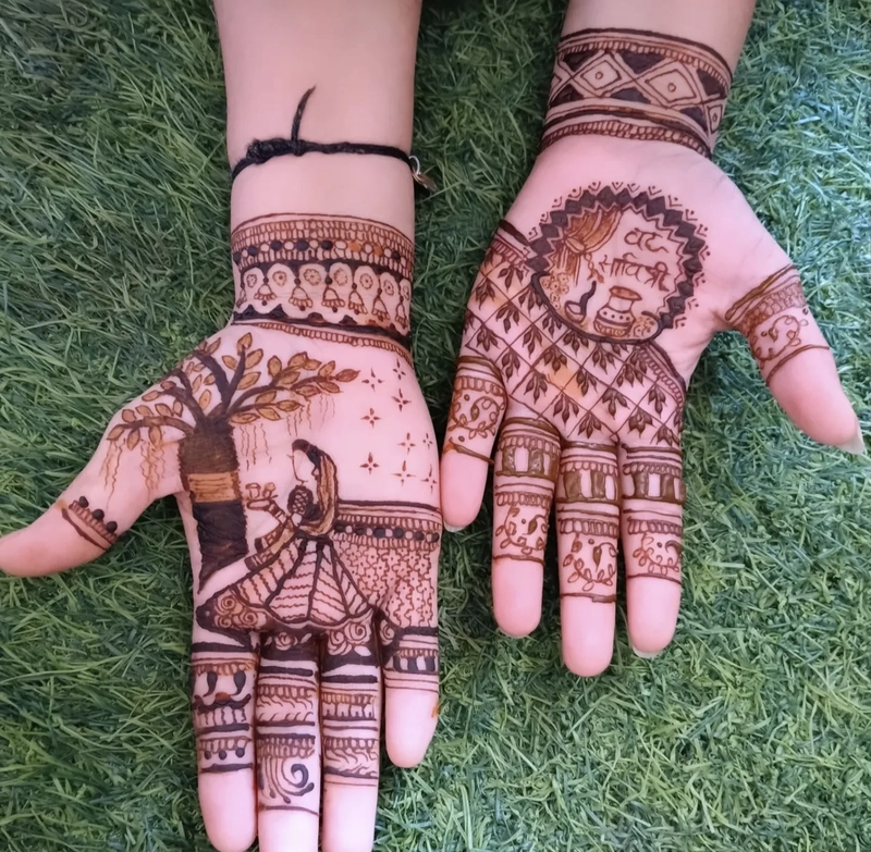 mehndi design vat savitri puja