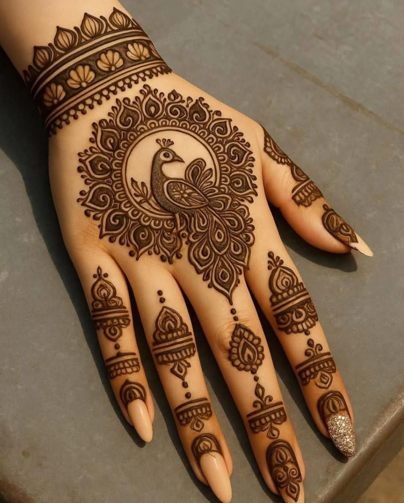 mehndi for janmashtami photo