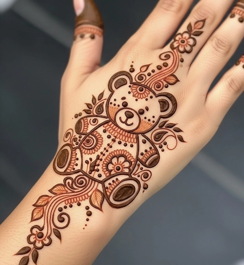 mehndi teddy bear