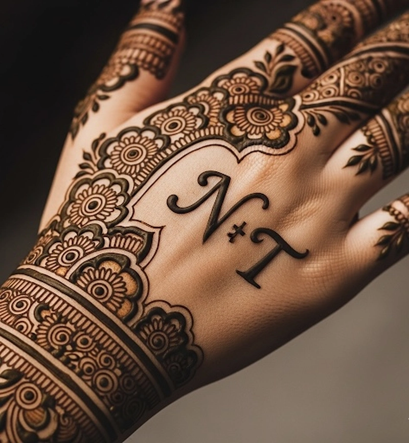 n and t mehndi design