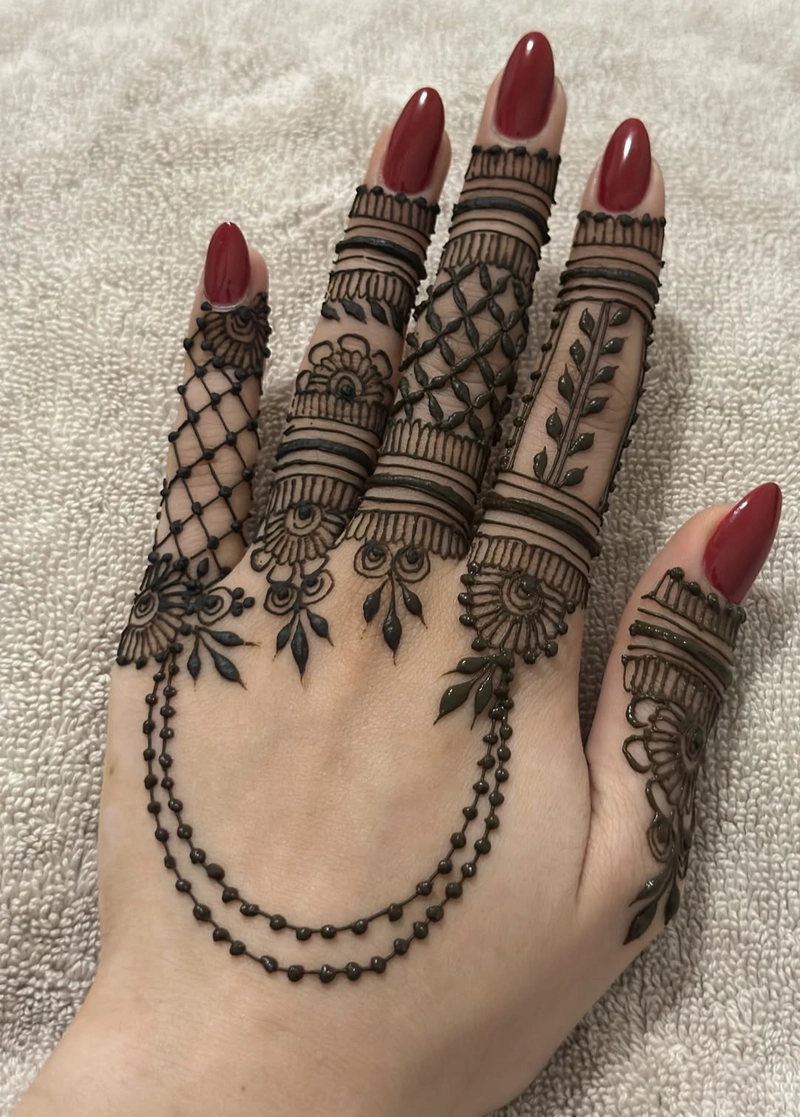 new ungli mehndi design