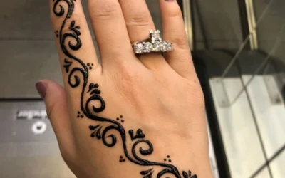 one finger mehndi design simple